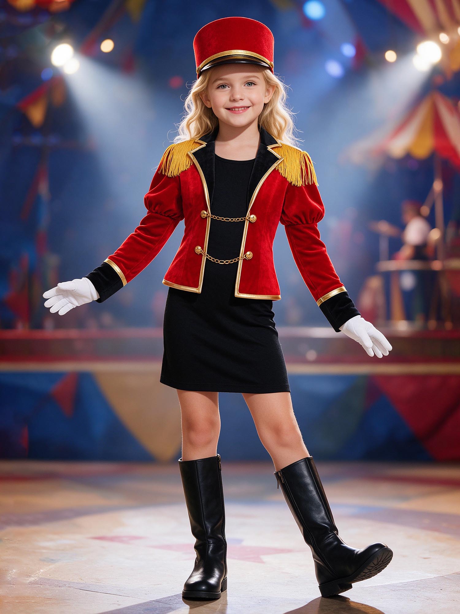Jackets - #6-16 Carnival Circus Ringmaster Costume Long