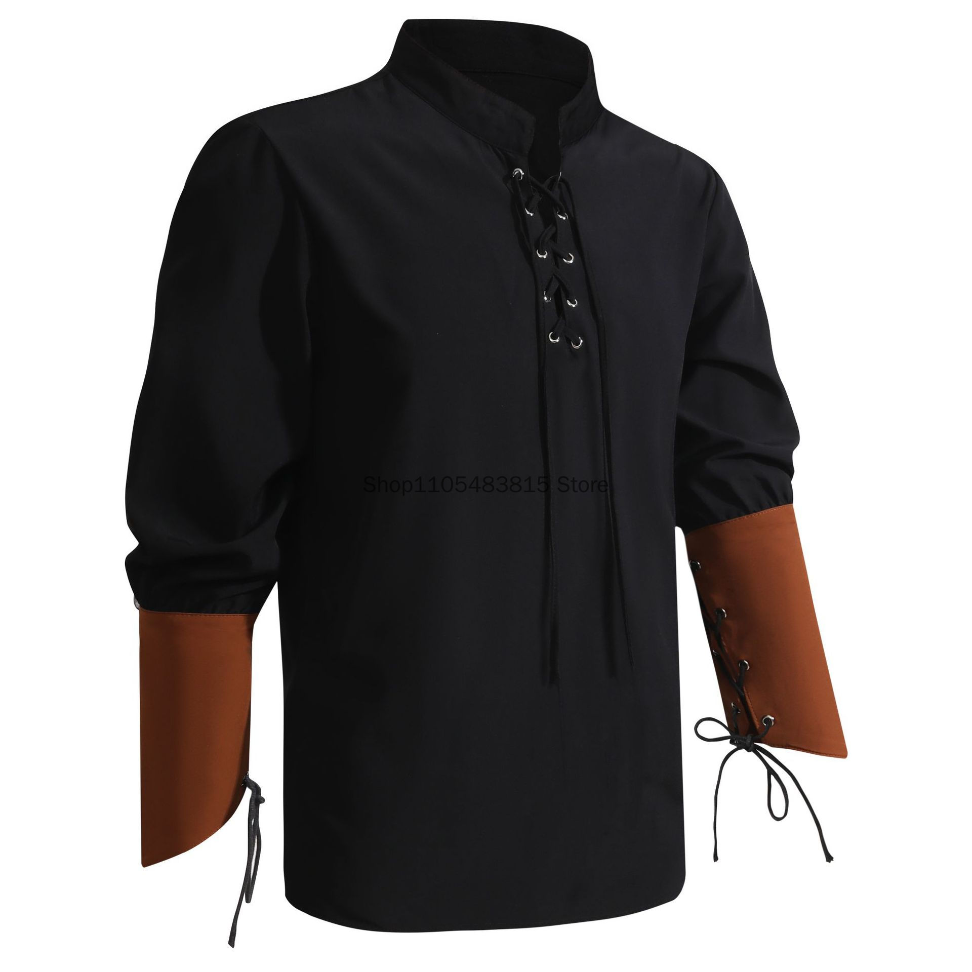 Medieval Gothic Lace Up Pirate Shirt - Pirate Shirt for Men - Medieval