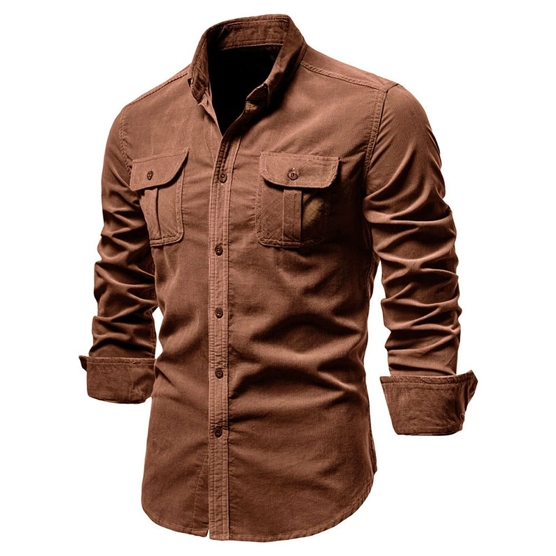 Men's Corduroy Casual Shirt Ja - Corduroy Button Up Shirt Men recension och pris