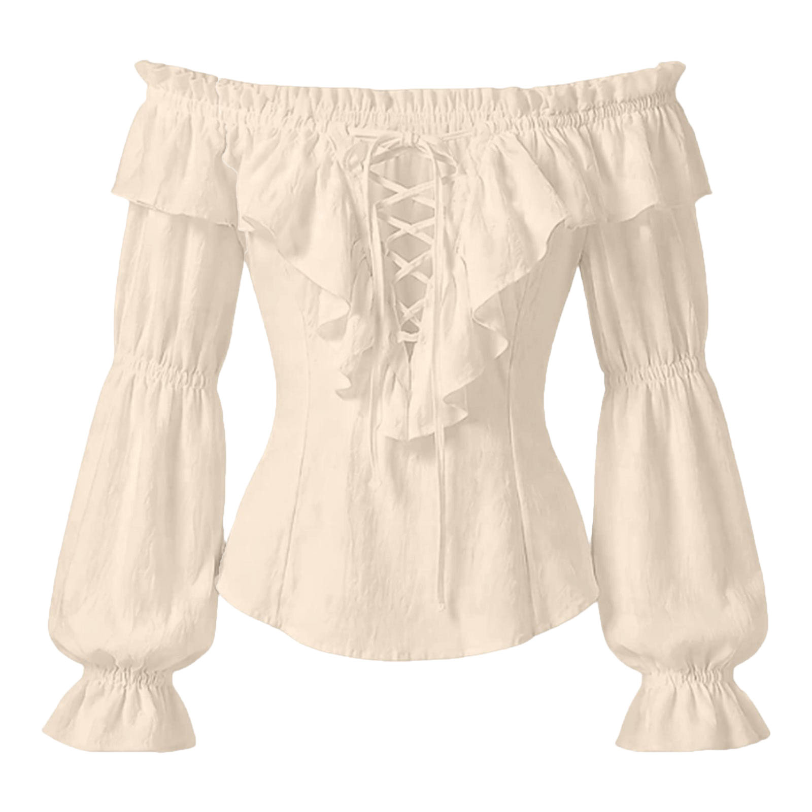 Women Pirate Shirt Renaissance - Medieval Gothic Lace Up Pirate Shirt recension och pris