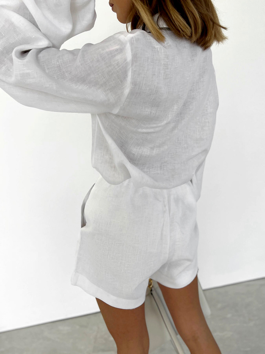 Two Piece Set Women Outfit 202 - Mens Linen Shirt Long Sleeve recension och pris