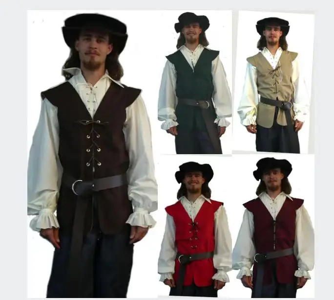 Medieval Shirts Ruffled Gothic - Medieval Gothic Lace Up Pirate Shirt recension och pris