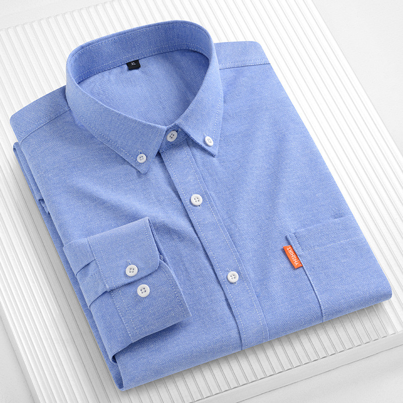 100% Pure Cotton Men's Busines - Oxford Cotton Casual Shirt Business recension och pris