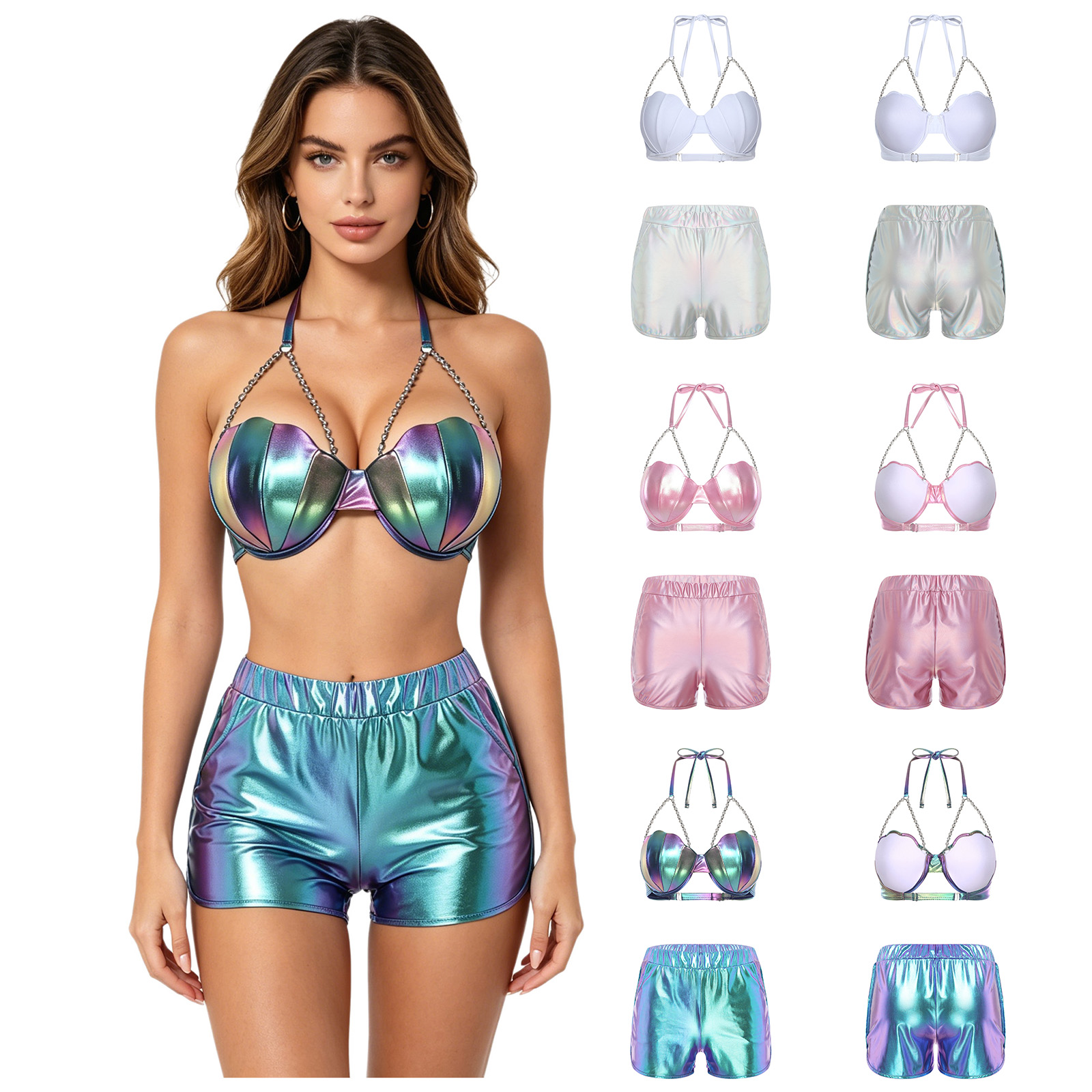 Women Metallic Shiny Swimwear  - Shorts recension och pris