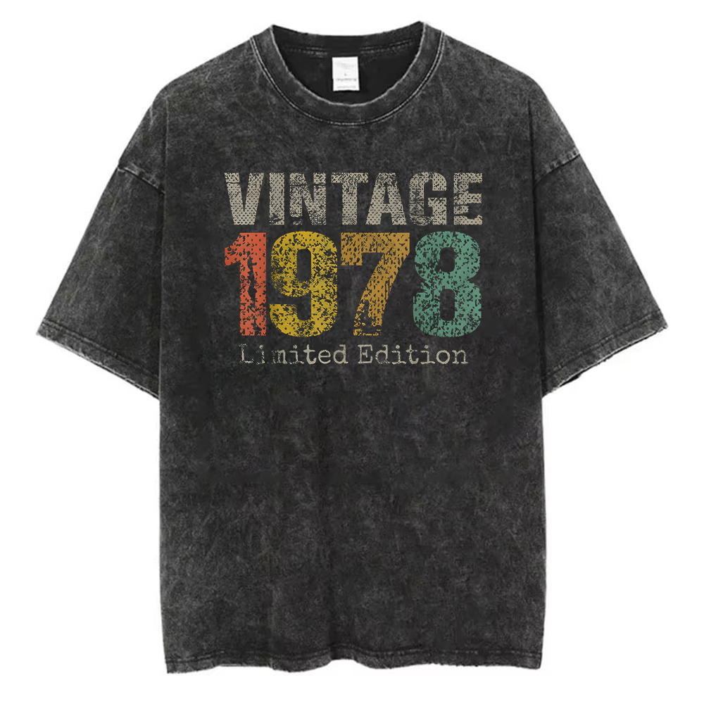 1978 Limited Edition T-Shirt W - Acid Wash Vintage Graphic T Shirt recension och pris